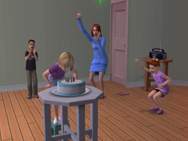 Ferris blows out her candles