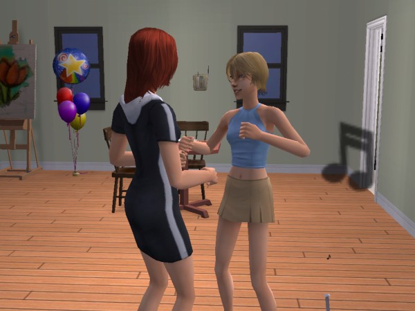 Ferris dances with her mom