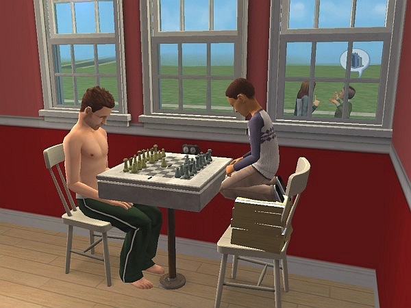 Hugh and Callum play chess