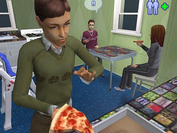 Pizza in the kitchen