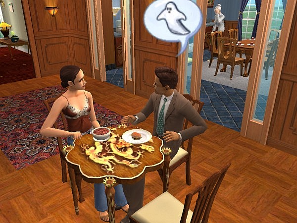 Fiona and Patrick have dinner