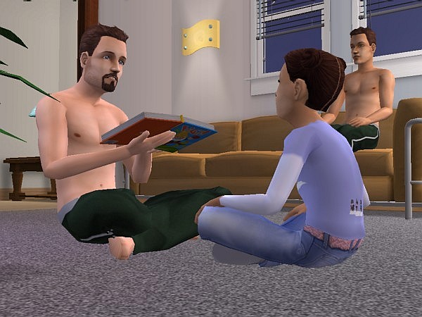 Hugh reads a book to Eleanor